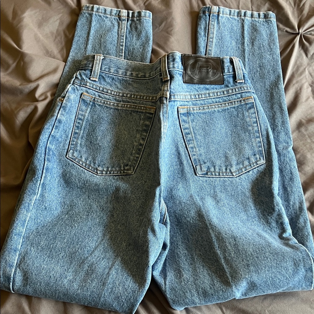 Classic Palmettos Straight Leg Women's Jeans - Light Blue Denim